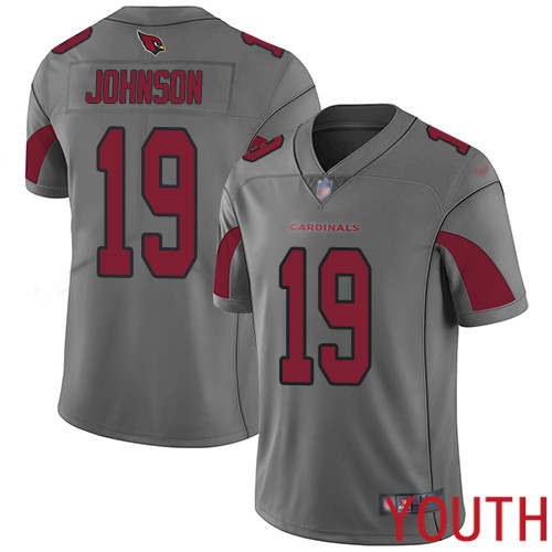 Arizona Cardinals Limited Silver Youth KeeSean Johnson Jersey NFL Football #19 Inverted Legend->women nfl jersey->Women Jersey